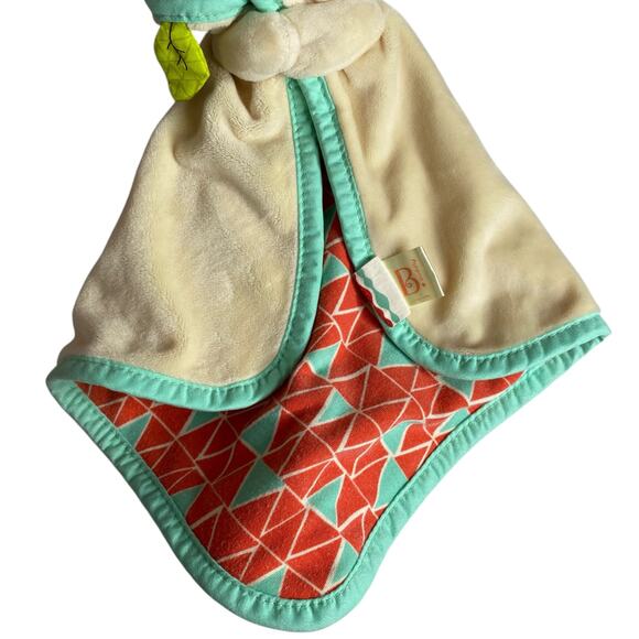 B. toys Baby Bunny Lovey Beige Rabbit Plush Security Blanket Crinkle Leaf Unisex - Picture 9 of 15